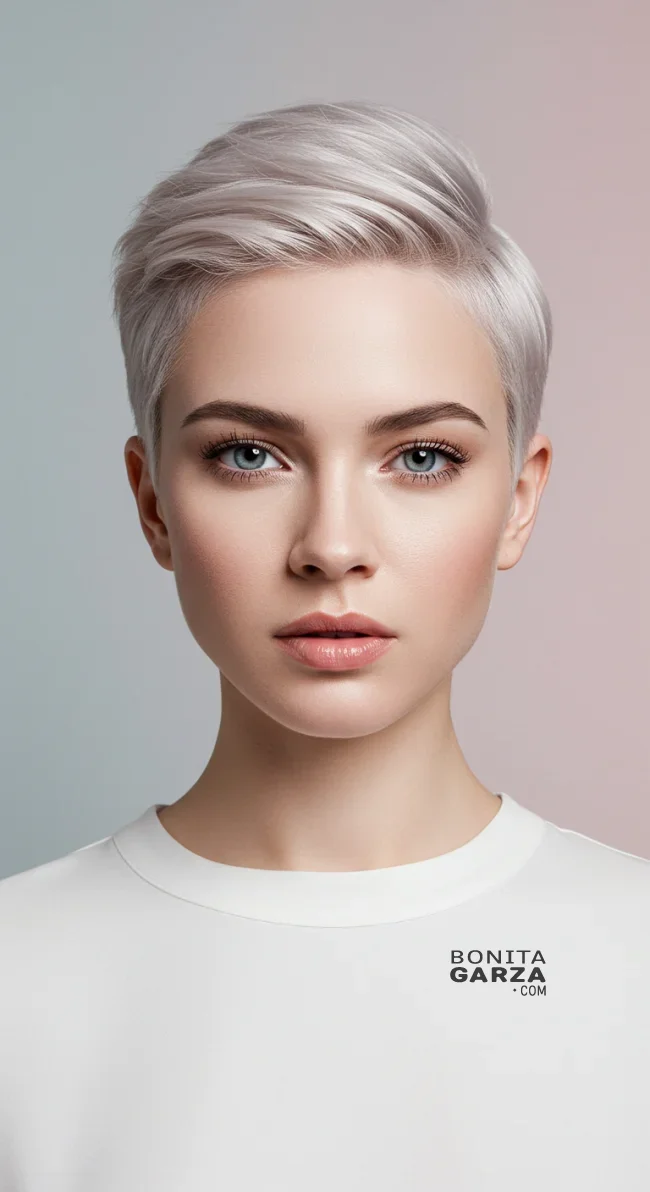 8. Sleek Tapered Pixie | 15 Trendy Low-Maintenance Pixie Haircuts For Fine, Medium Or Thick Hair