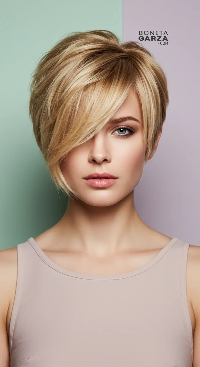 2. Long Pixie with Side-Swept Bangs | 15 Trendy Low-Maintenance Pixie Haircuts For Fine, Medium Or Thick Hair