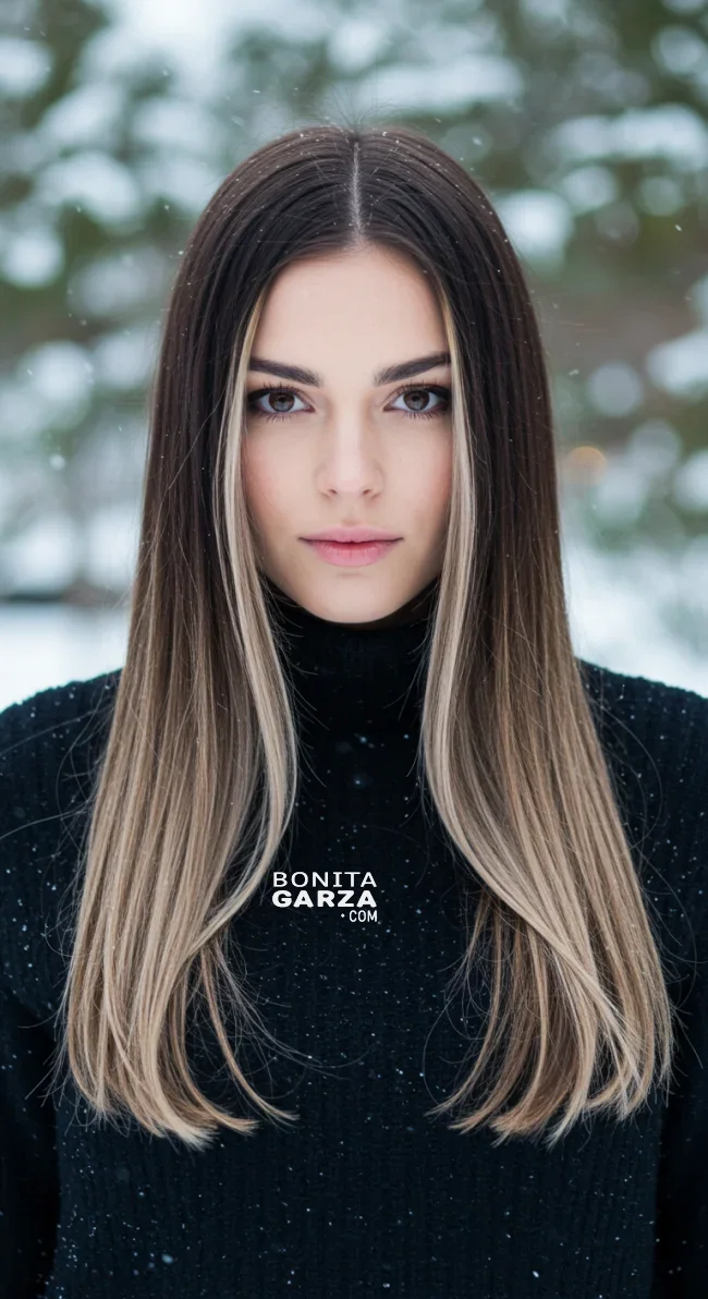 11. Smoky Beige Highlights | 15 Ways To Rock Winter Highlights For Brown Hair