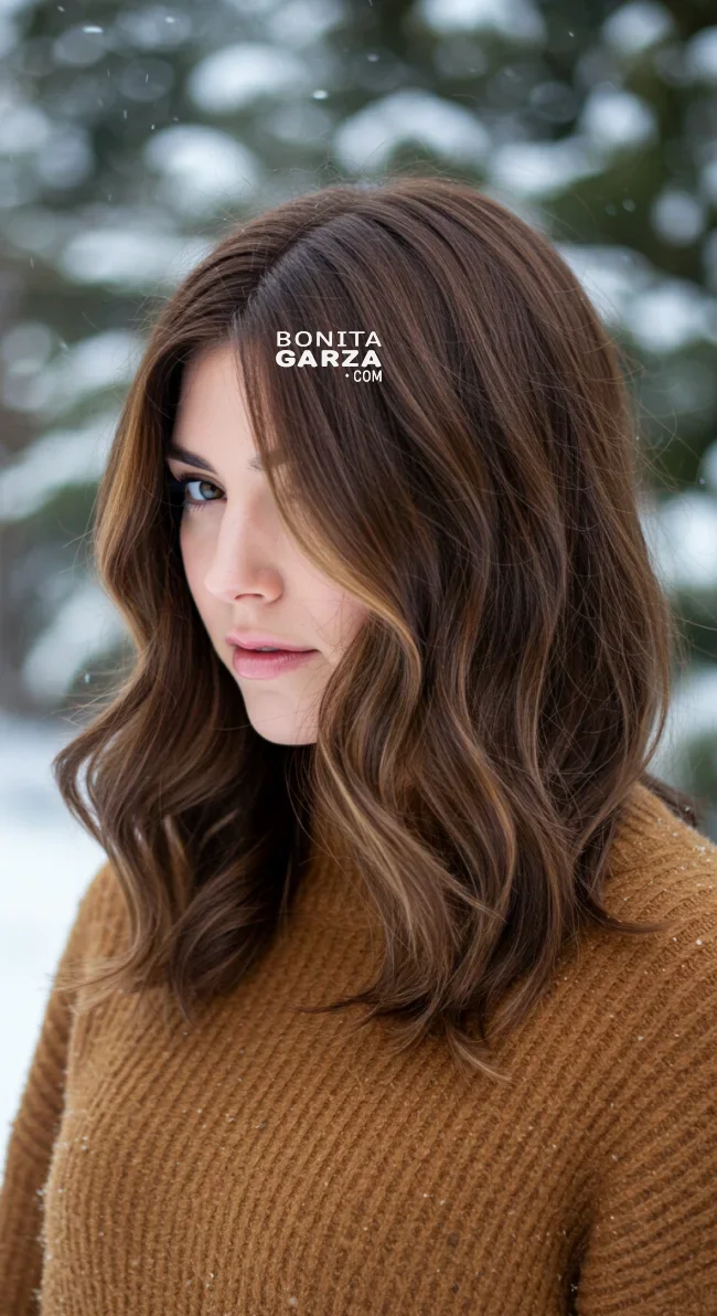 9. Chestnut Brown Dimension | 15 Ways To Rock Winter Highlights For Brown Hair