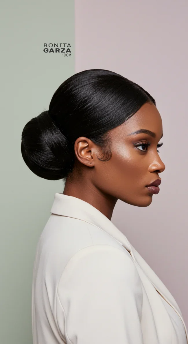 7. Low Manipulation Bun | 7 Easy Protective Hairstyles To Safeguard Your Natural Hair