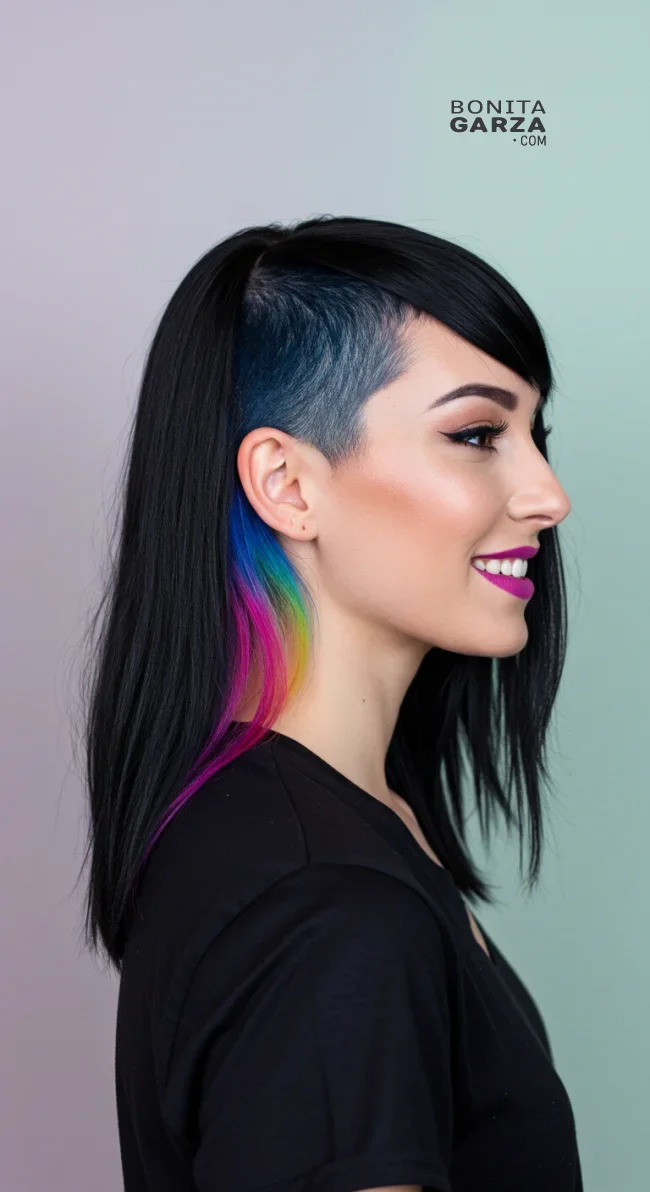 11. Rainbow Undercut | Trendsetting Undercut Hairstyles - Revamp Your Look