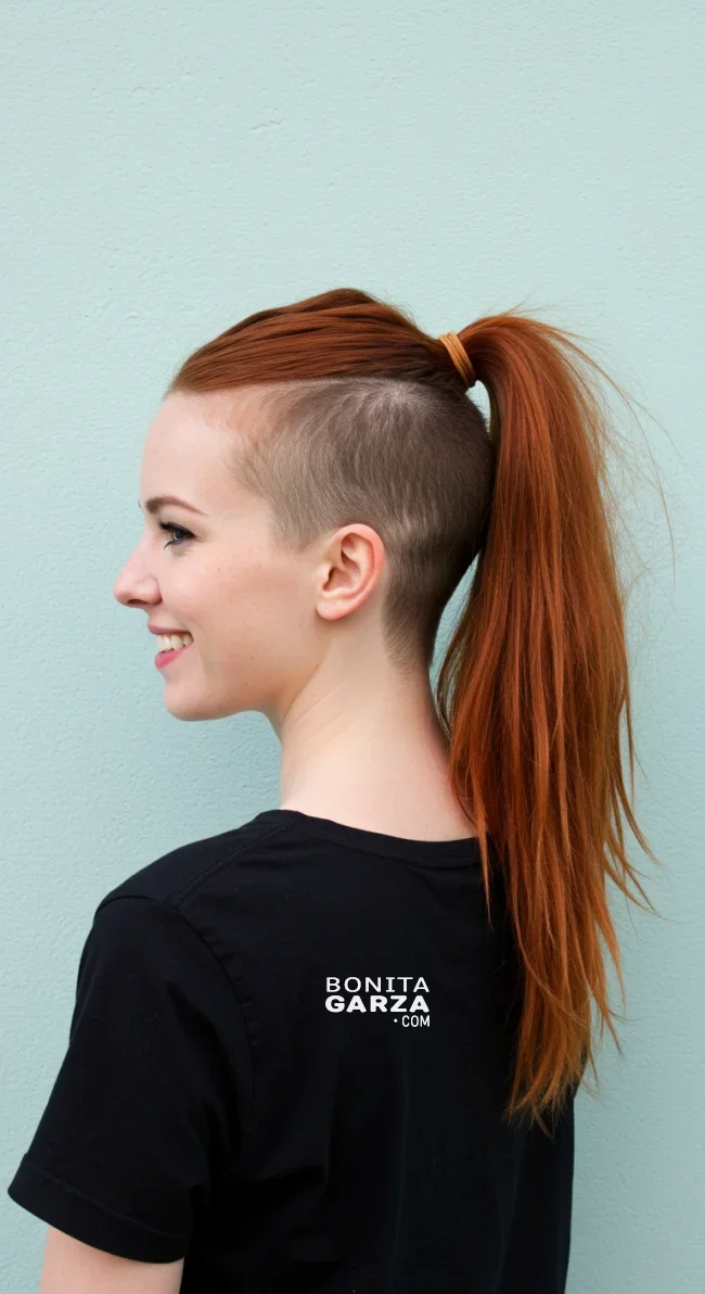 15. Shaved Undercut Ponytail | Trendsetting Undercut Hairstyles - Revamp Your Look
