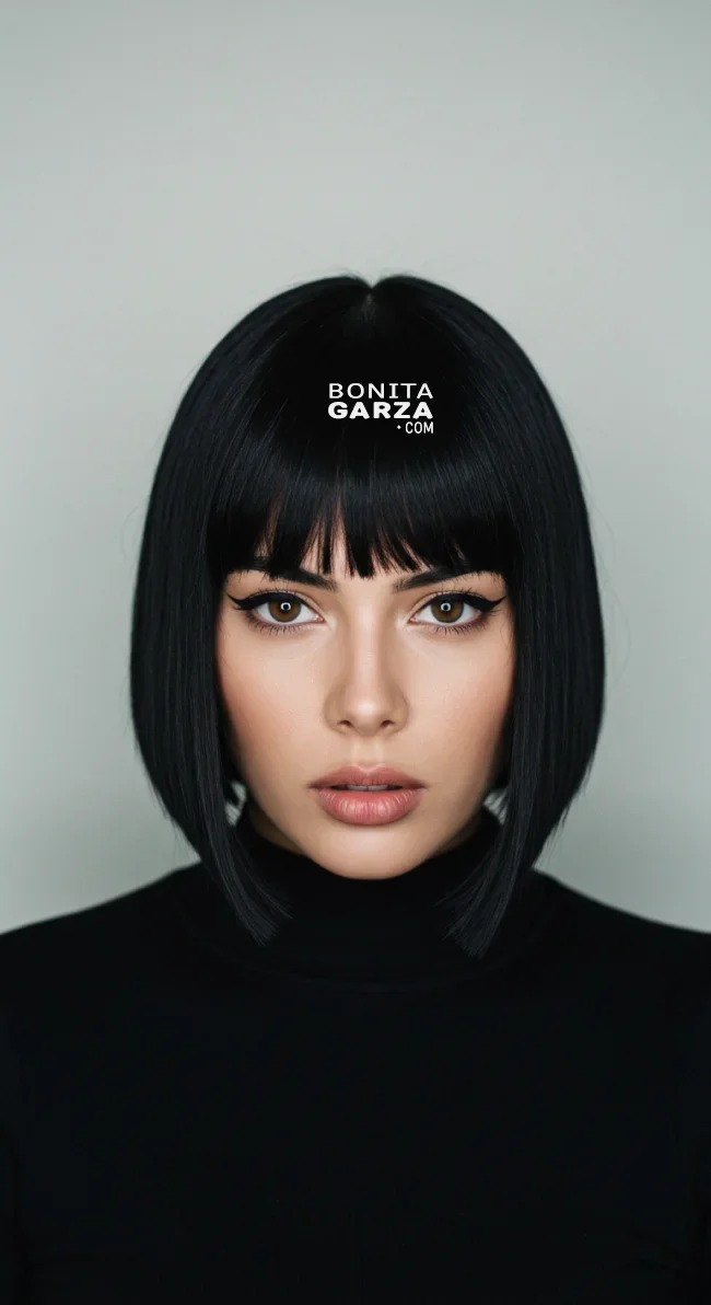 5. Blunt Bob with Middle Part | 8 Baddie Hairstyles To Elevate Your Style Game