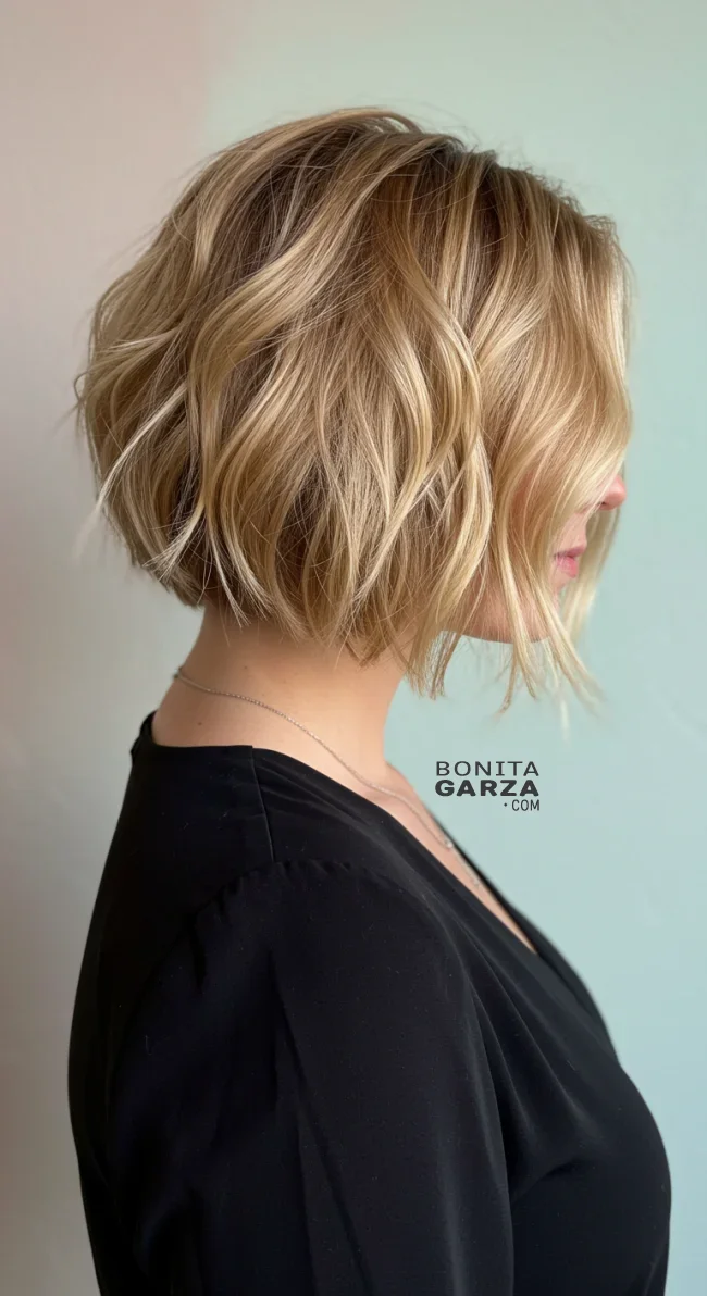 2. Wavy Textured Inverted Bob | 5 Ways Of Pulling Off An Inverted Bob