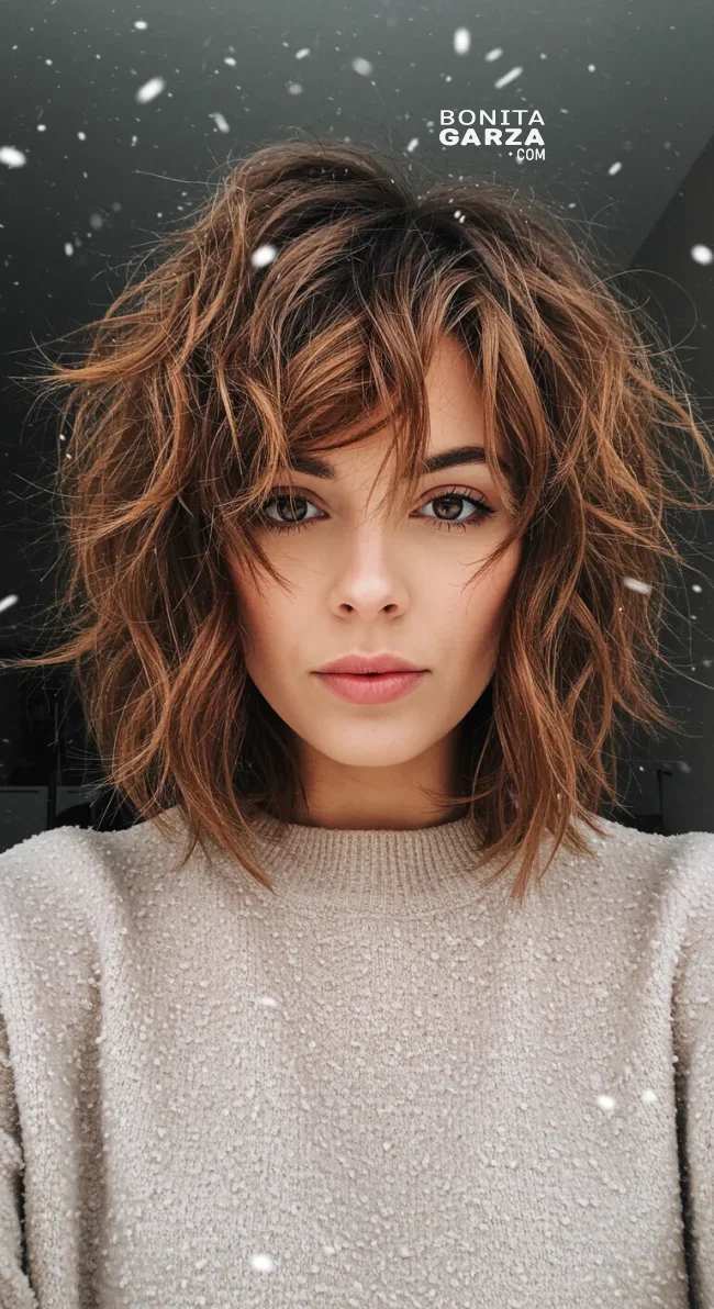 6. Shaggy Lob | Hairstyle Trends For Winter 2025: 10 Hottest Haircuts