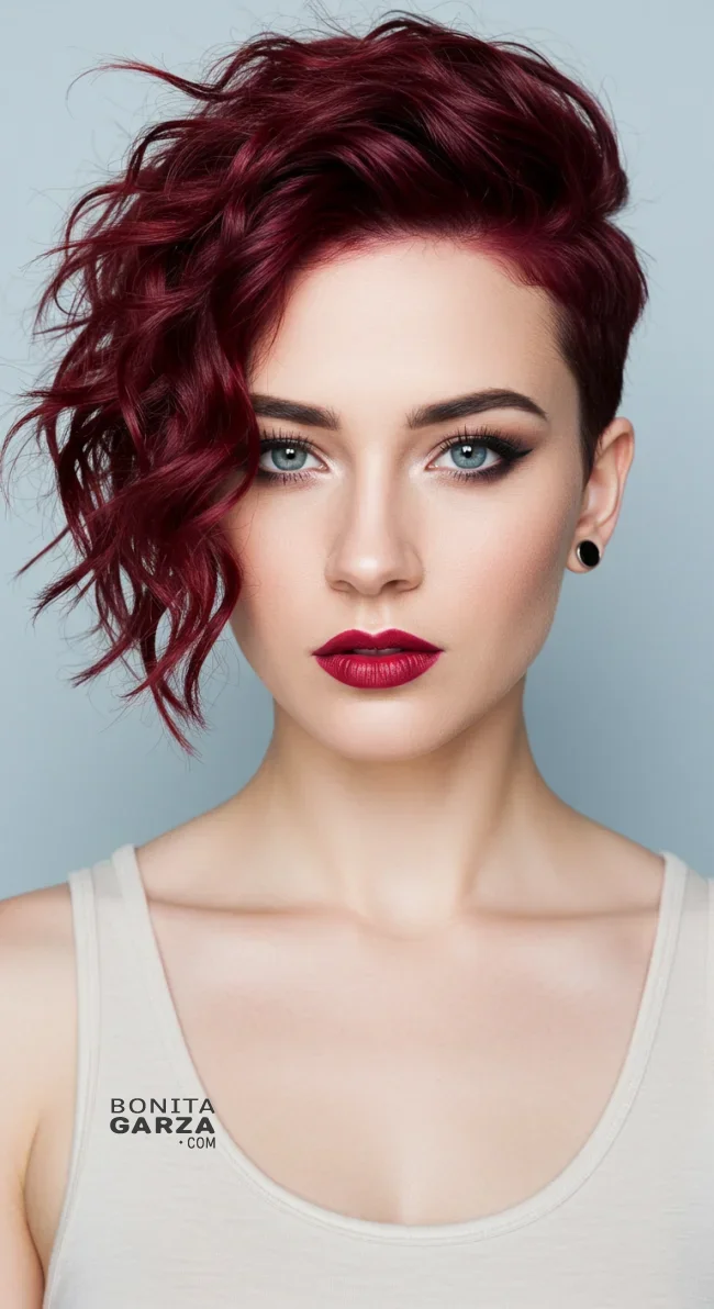 11. Wavy Undercut | 15 Chic Short Hairstyles For Thick Wavy Hair