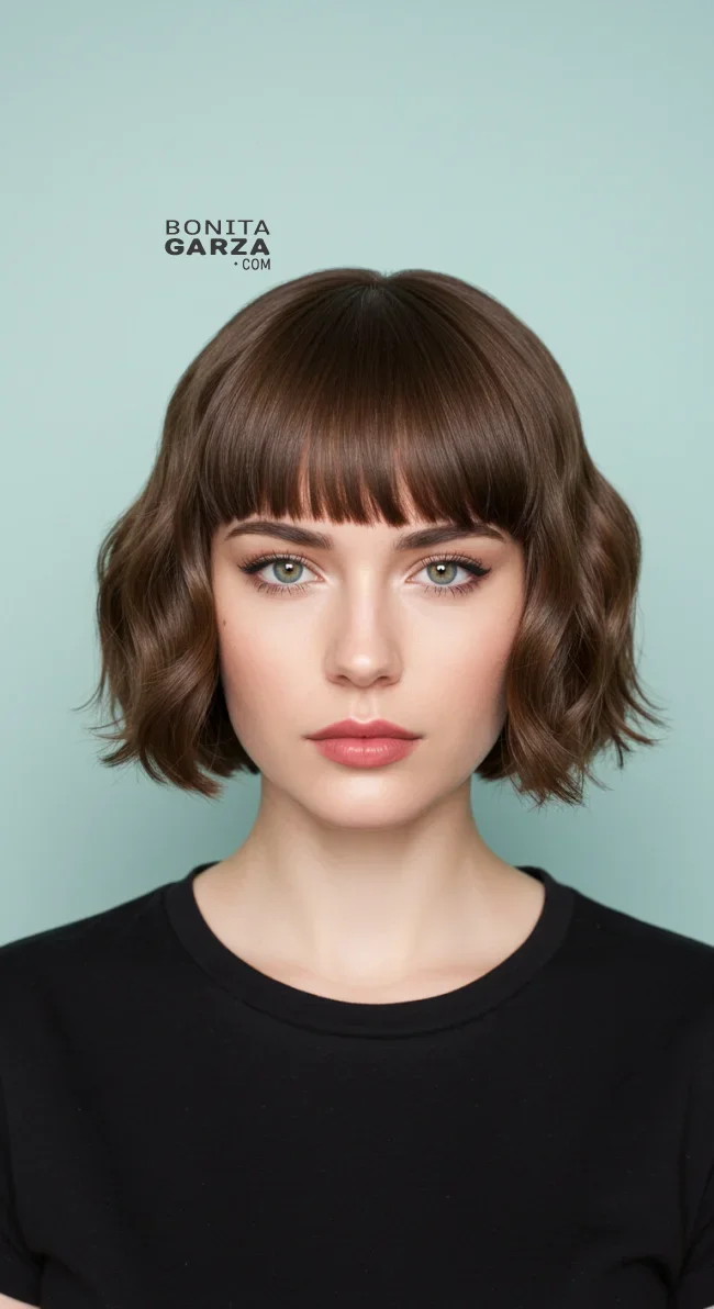 14. Soft Wavy Bowl Cut | 15 Chic Short Hairstyles For Thick Wavy Hair