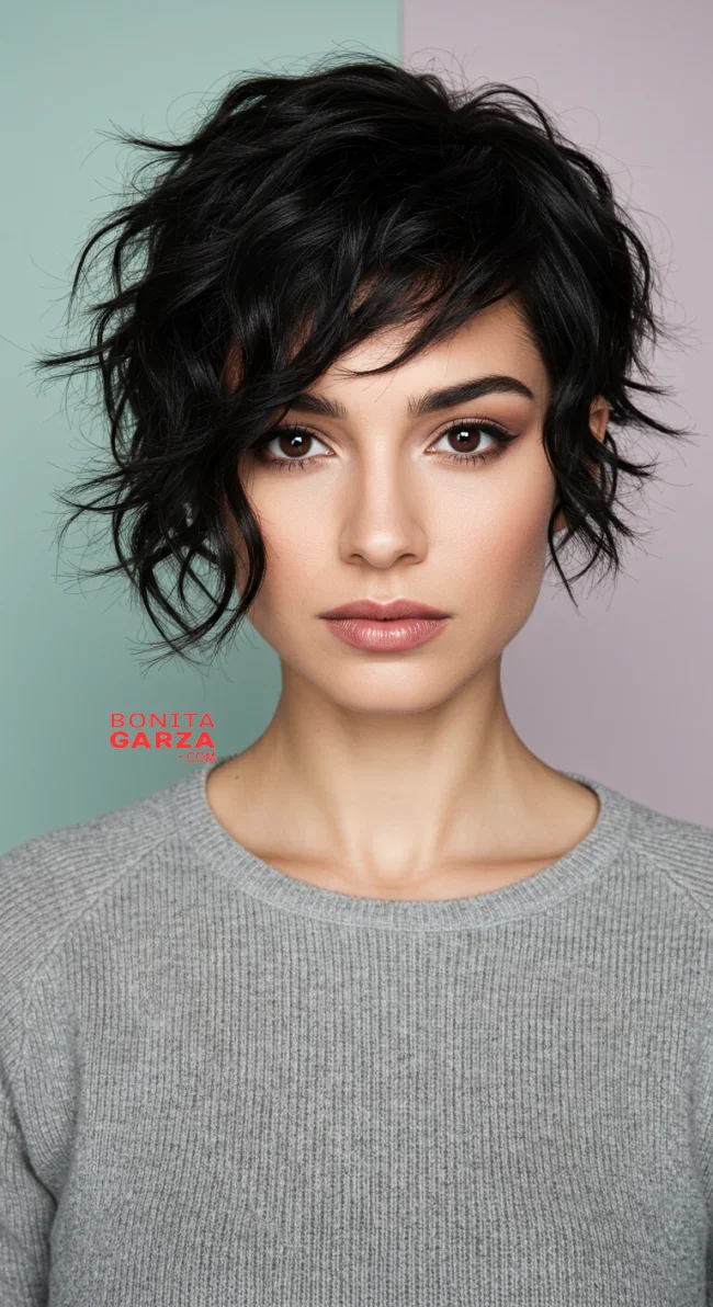 8. Choppy Wavy Pixie | 15 Chic Short Hairstyles For Thick Wavy Hair