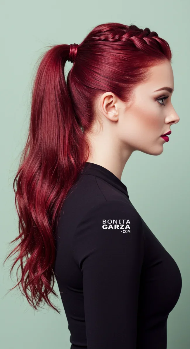 9. Braided Base Voluminous Ponytail | Ponytail Perfection: Max Volume Boost Hack For Your Ponytail