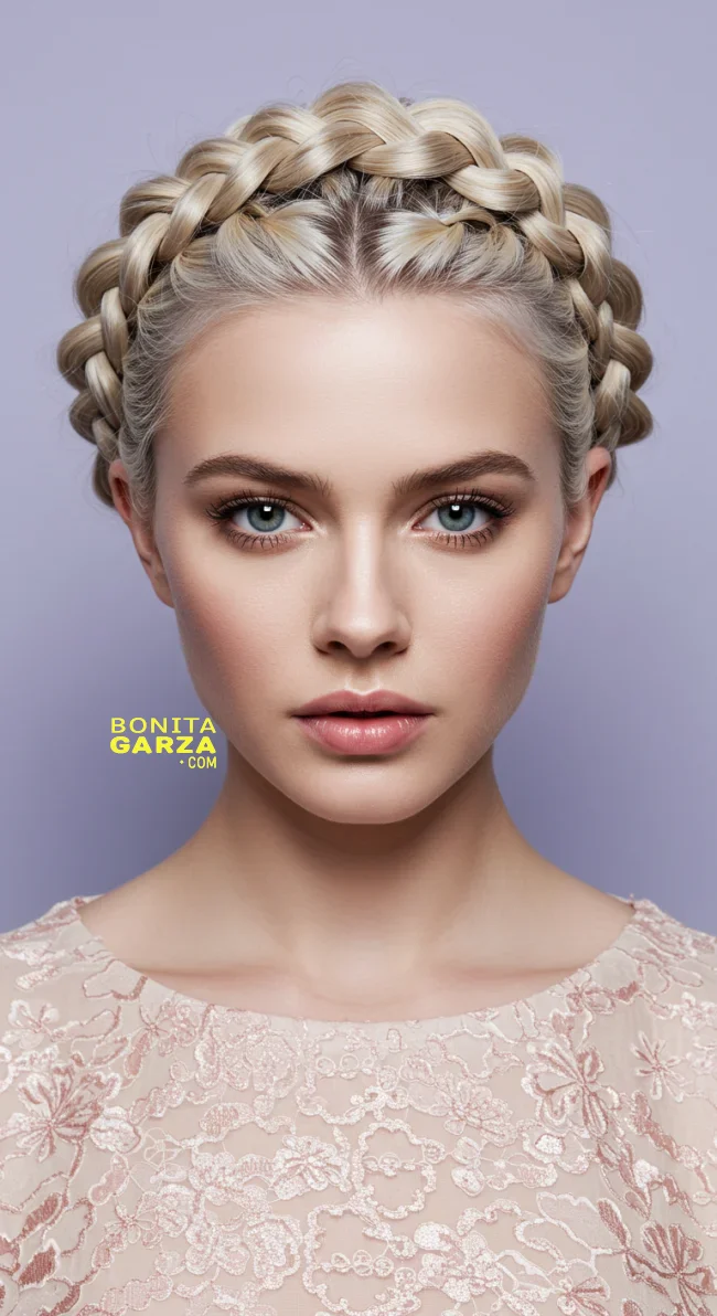 6. Crown Braid | 15 Easy Braided Hairstyles Anyone Can Master