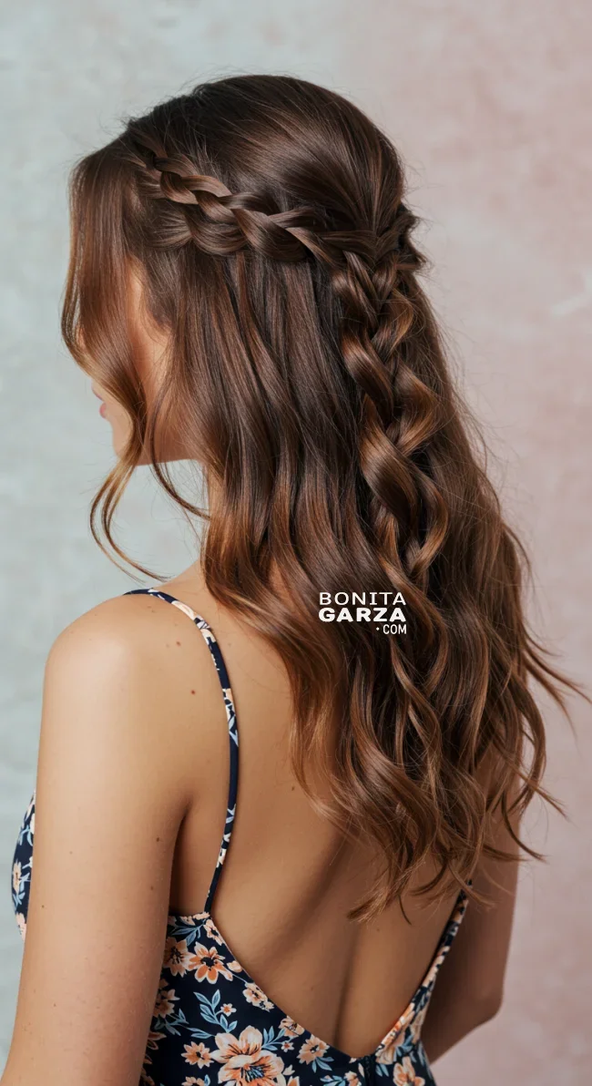 5. Waterfall Braid | 15 Easy Braided Hairstyles Anyone Can Master