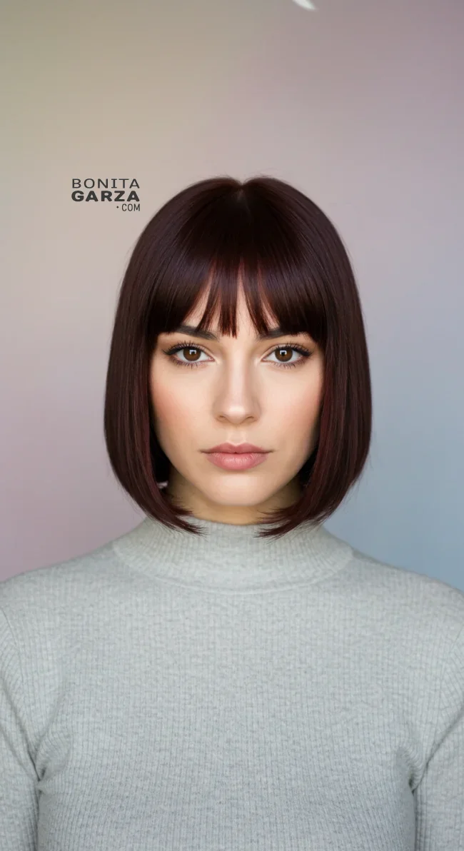 7. Chin-Length Blunt Cut with Bangs | 10 Game-Changing Haircuts For Very Thin Hair