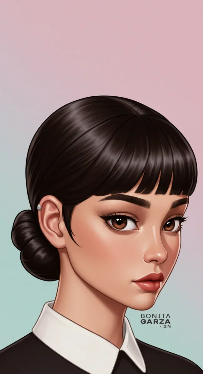 7. Sleek Low Bun with Middle Part | Best Teen Hairstyles: Trendy Looks For Teenagers