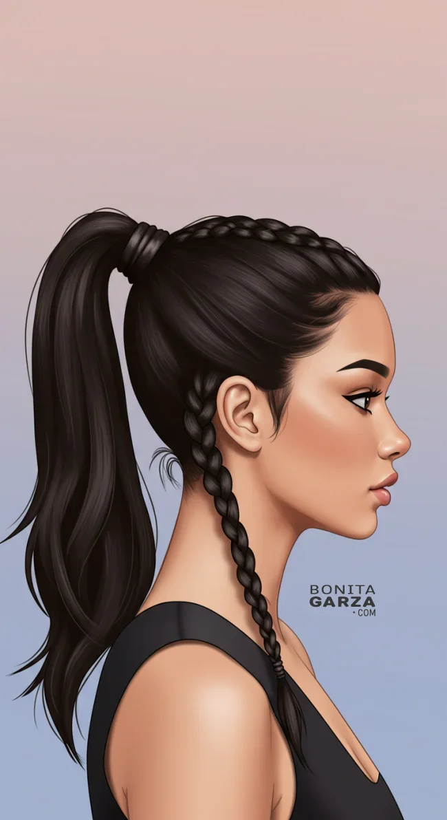 3. High Ponytail with Braided Accents | Best Teen Hairstyles: Trendy Looks For Teenagers