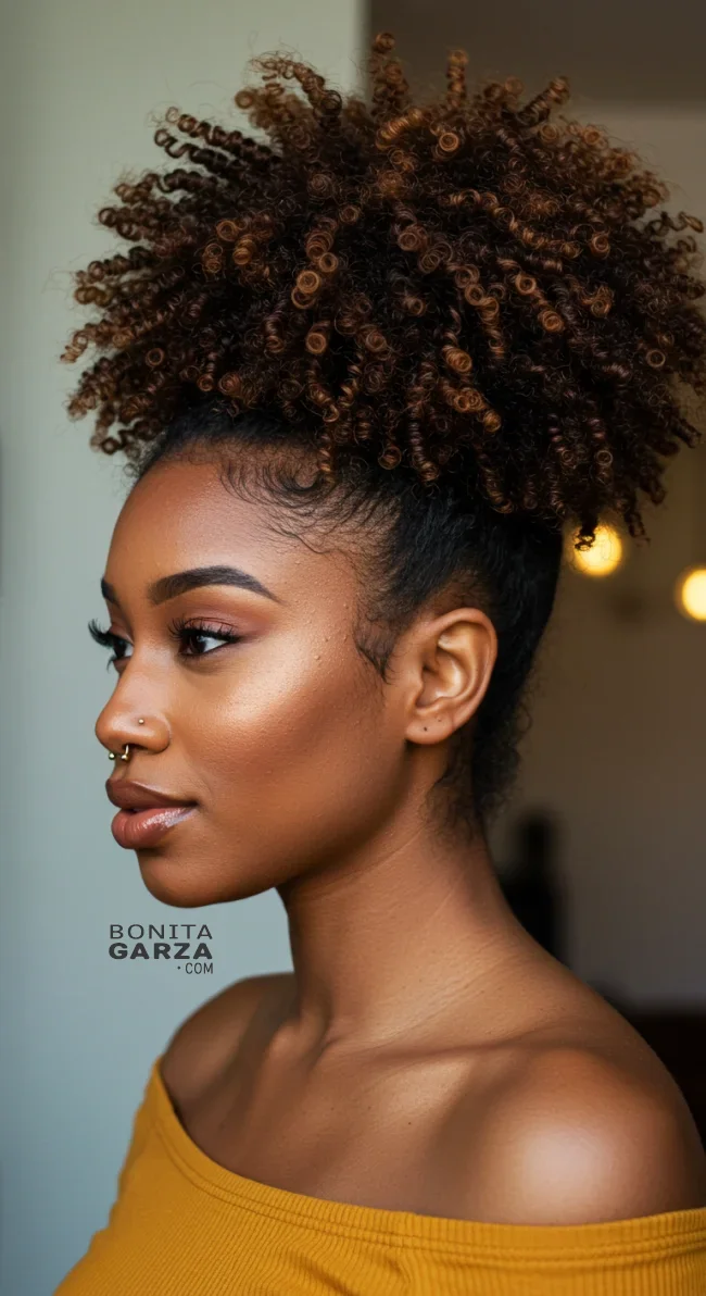 3. Afro Puff Ponytail | Cute Ponytail Hairstyles For Black Girls: Embrace Your Natural Beauty