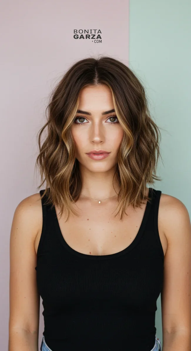 5. Wavy Lob (Long Bob) | 10 Ritzy Female Looks With Short Haircuts For Oval Faces