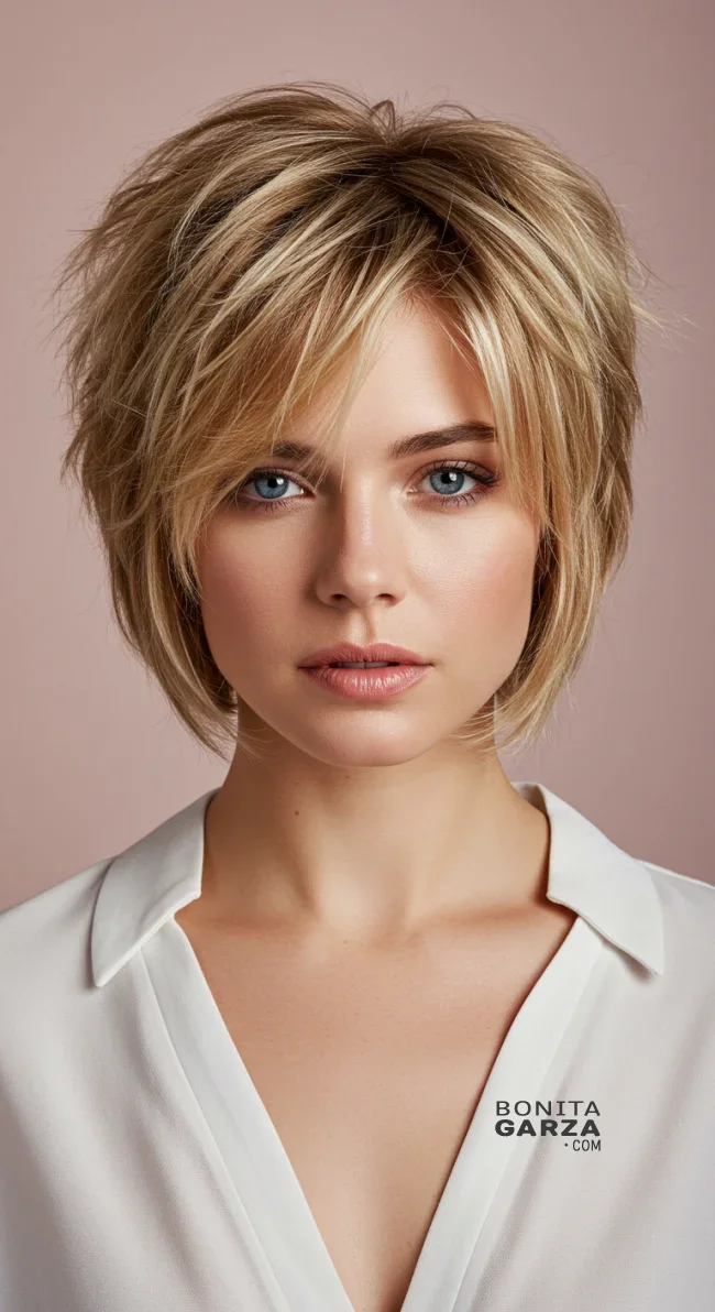 3. Layered Crop Cut | 10 Ritzy Female Looks With Short Haircuts For Oval Faces
