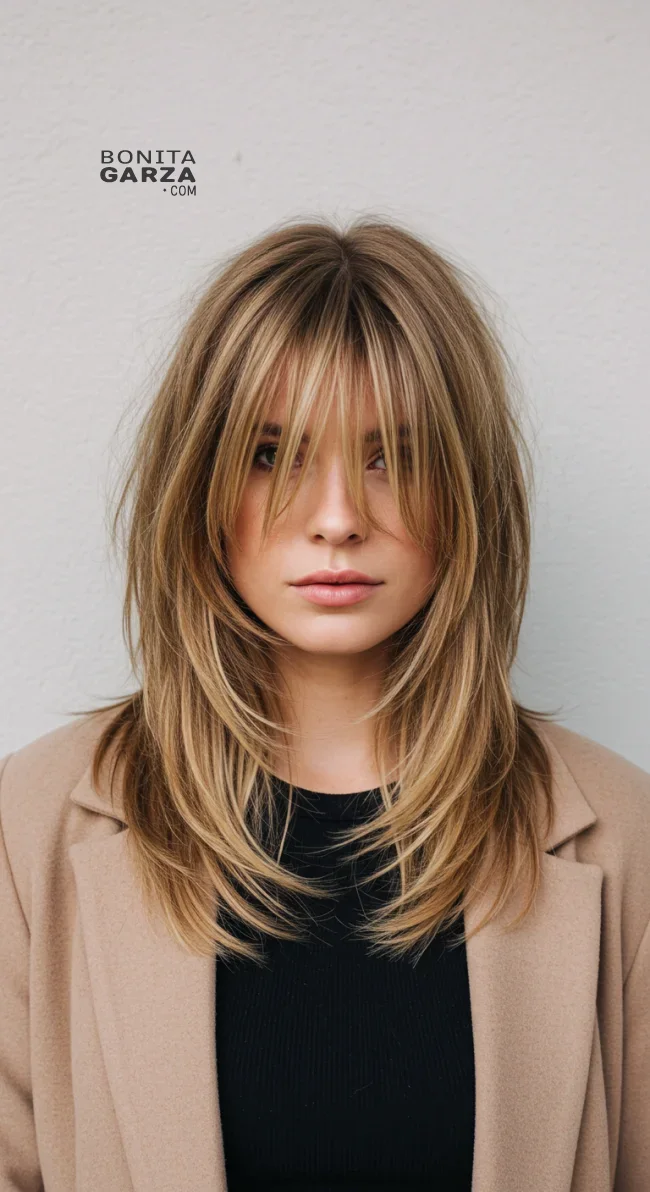 3. Long Hush Cut with Face-Framing Layers | 5 Hush Cut Hairstyles That Bring Soft Volume