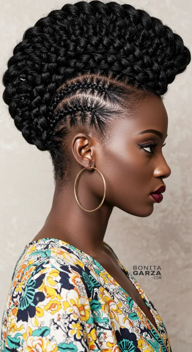 11. Mohawk Braids | 15 Quick And Stylish Hairstyles For Black Women