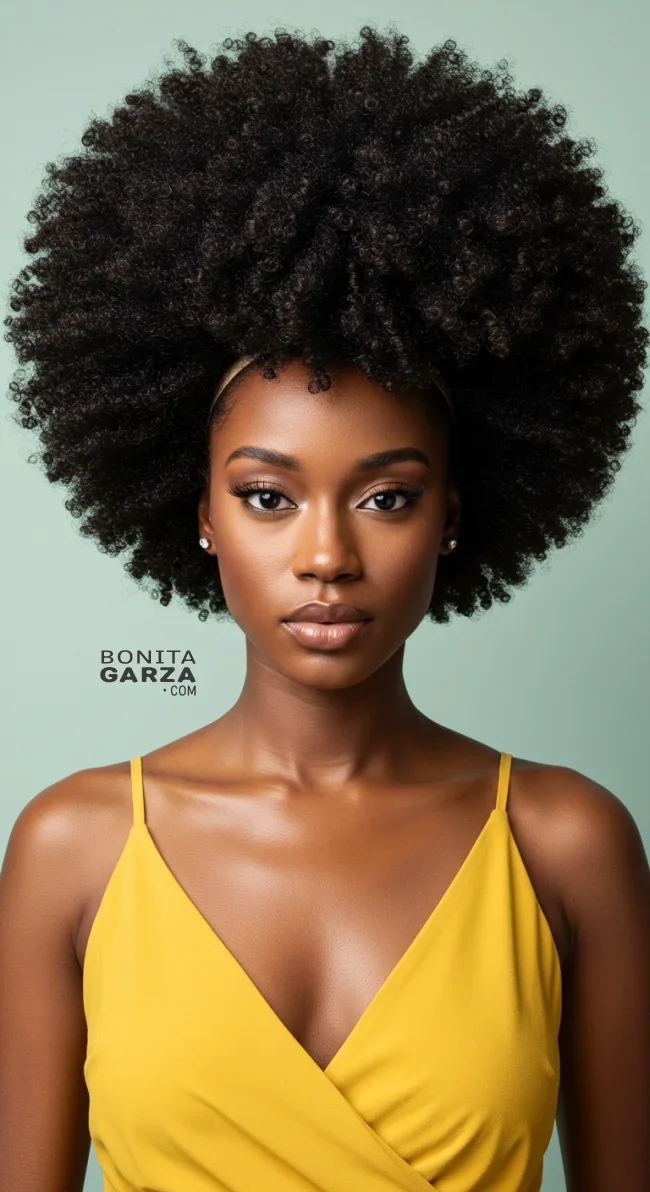 7. Afro Puff | 15 Quick And Stylish Hairstyles For Black Women