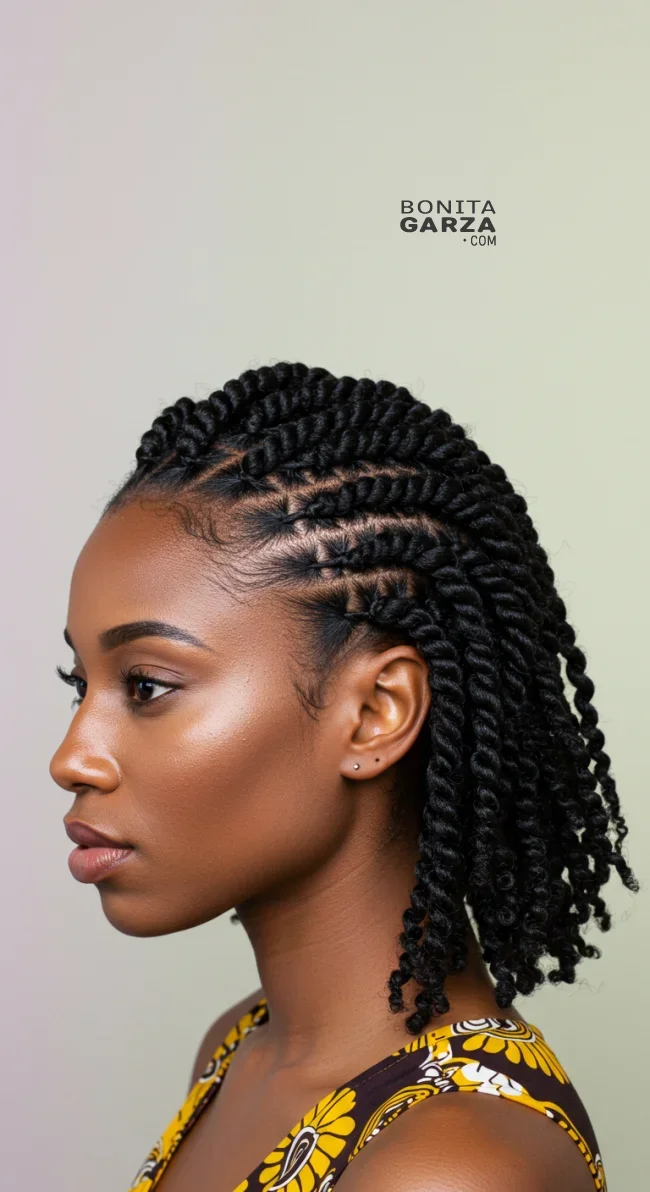 9. Flat Twists | 15 Quick And Stylish Hairstyles For Black Women