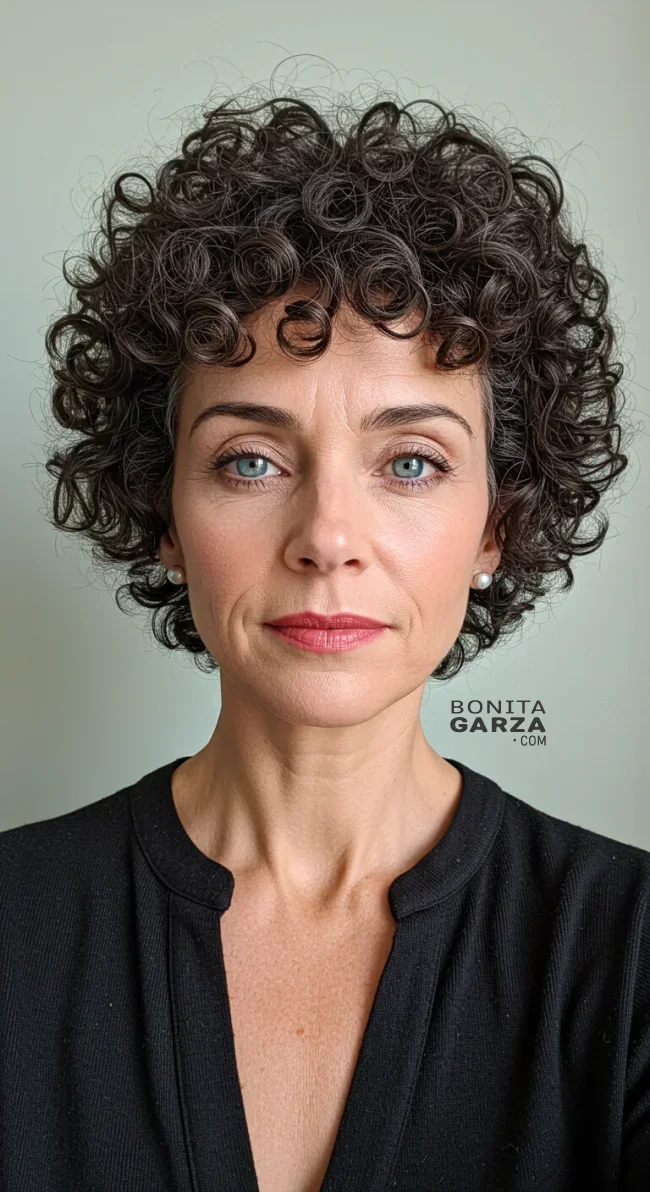 14. Cropped Curly Hair | 15 Best Haircuts For Women Over 60