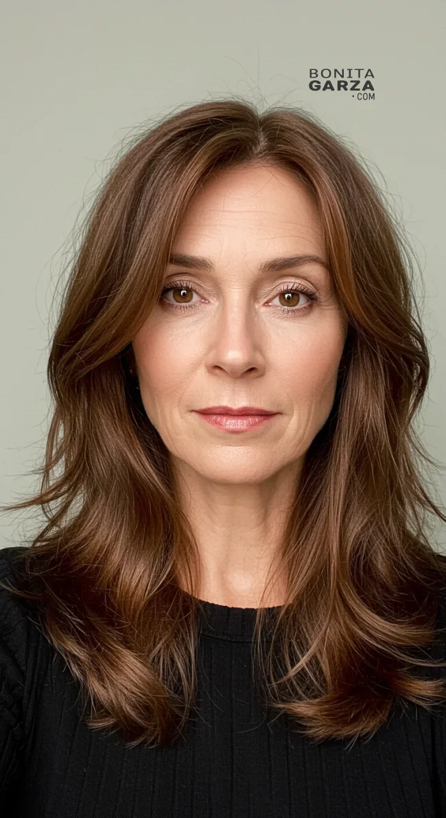 11. Textured Long Layers | 15 Best Haircuts For Women Over 60