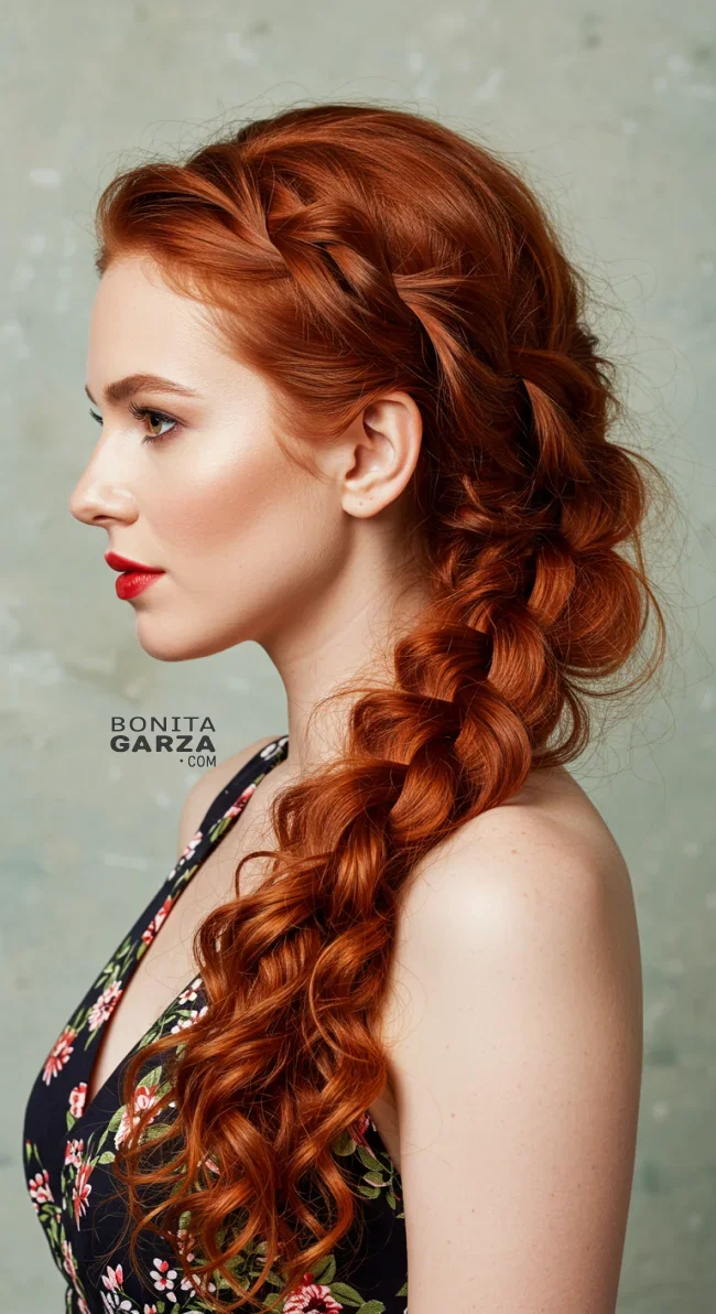 11. Loose Side Braid | 15 Amazing Hairstyles That You Can Do With Your Long Curly Hair