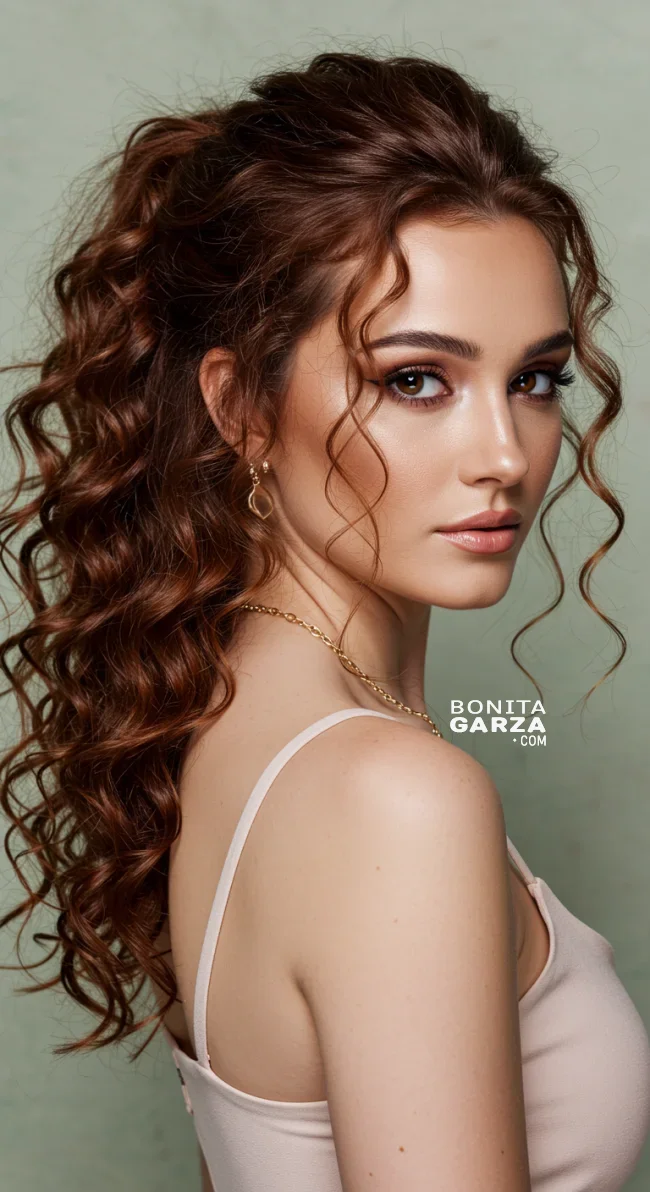 7. Low Curly Ponytail | 15 Amazing Hairstyles That You Can Do With Your Long Curly Hair