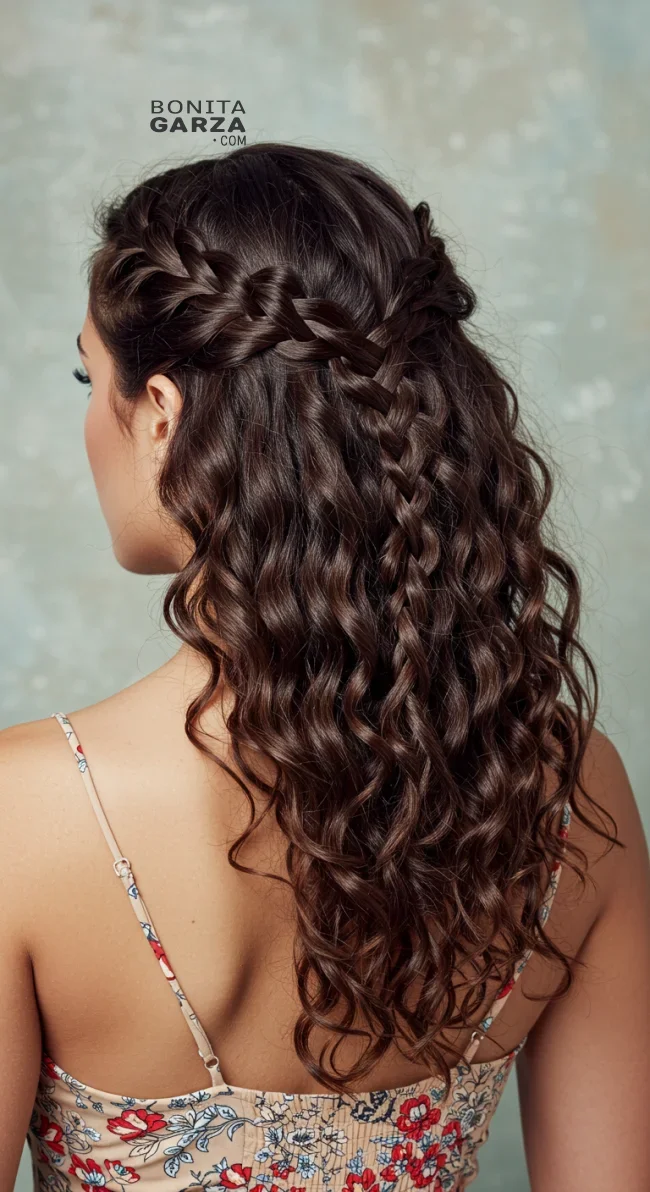10. Waterfall Braid | 15 Amazing Hairstyles That You Can Do With Your Long Curly Hair