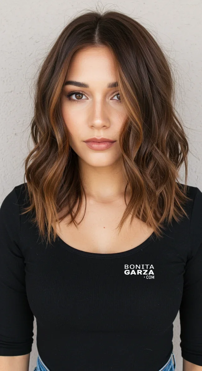 8. Chestnut Brunette Balayage | 15 Brunette Balayage Ideas To Refresh Your Look