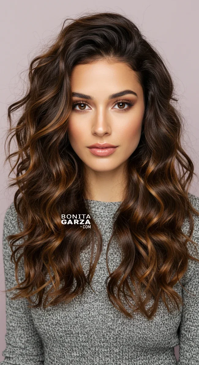 7. Caramel Swirl Brunette Balayage | 15 Brunette Balayage Ideas To Refresh Your Look