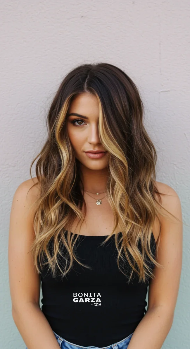 10. Sun-Kissed Brunette Balayage | 15 Brunette Balayage Ideas To Refresh Your Look