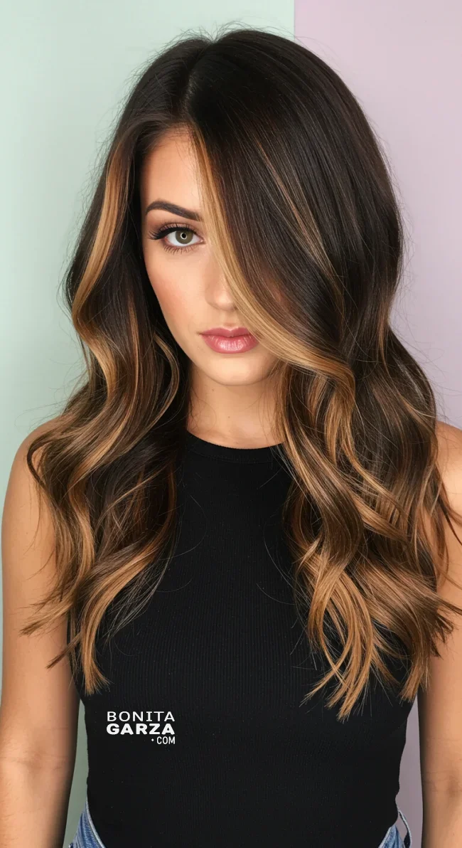 11. Toffee Brunette Balayage | 15 Brunette Balayage Ideas To Refresh Your Look