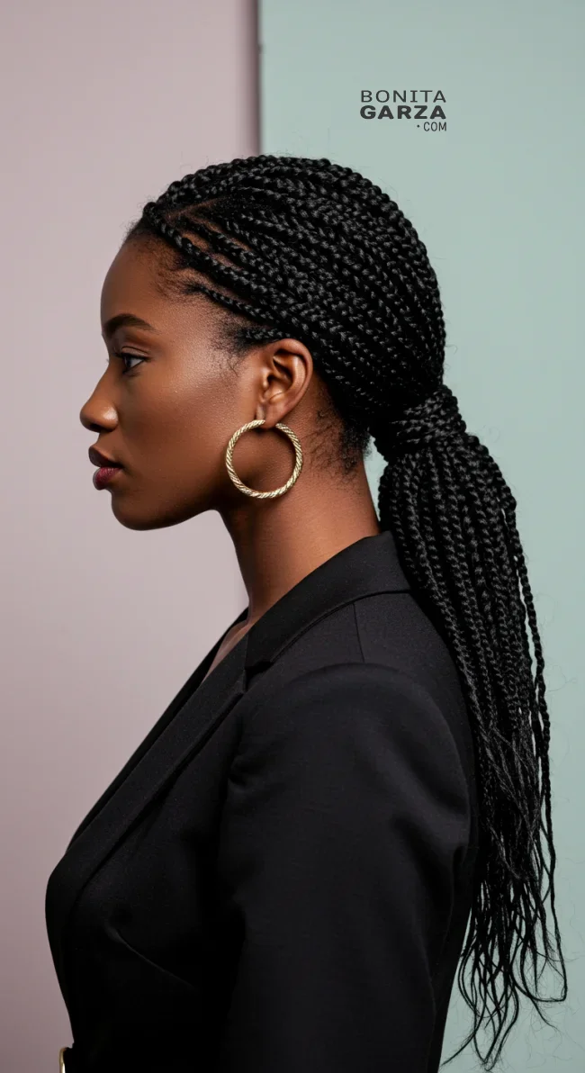 11. Twisted Ponytail | 15 Stunning Ponytail Hairstyles For Black Women