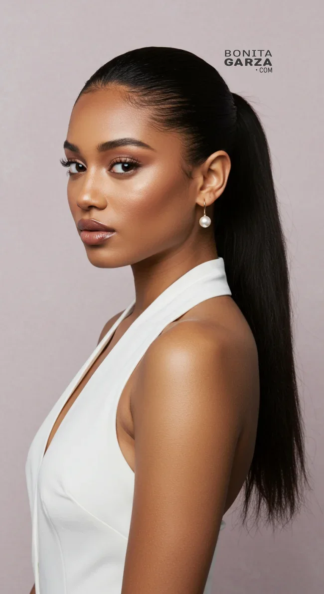 8. Wrapped High Ponytail | 15 Stunning Ponytail Hairstyles For Black Women