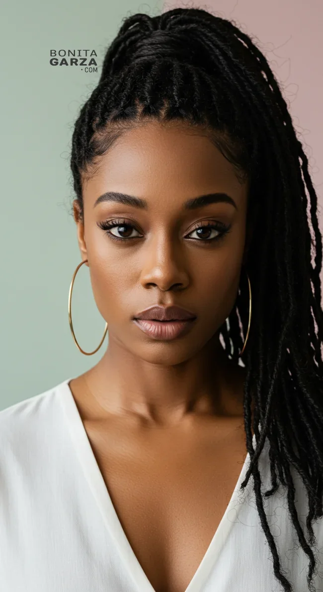 6. Faux Locs Ponytail | 15 Stunning Ponytail Hairstyles For Black Women