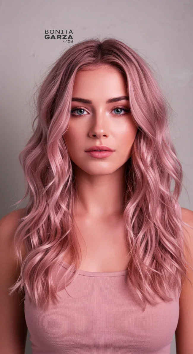 9. Layered Curly Waves | Pretty In Pink: Curly Hairstyles To Rock Your Pink Hair!