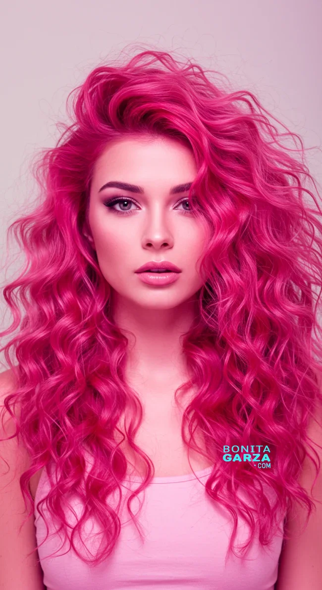 2. Voluminous Pink Ringlets | Pretty In Pink: Curly Hairstyles To Rock Your Pink Hair!