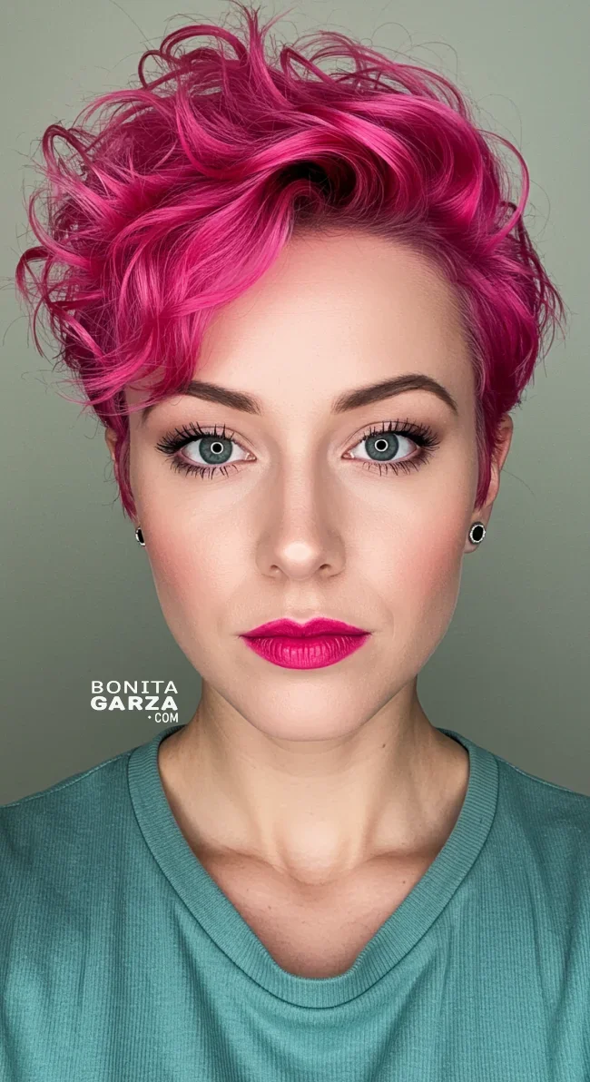 5. Playful Pixie Curls | Pretty In Pink: Curly Hairstyles To Rock Your Pink Hair!