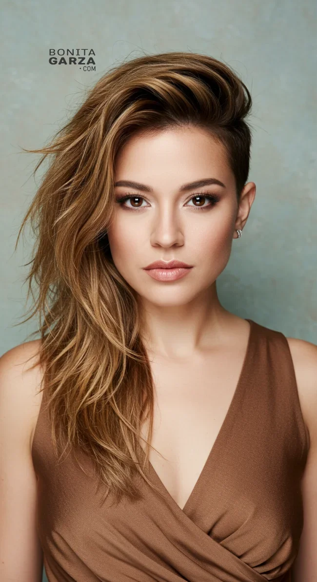 9. Feathered Hair with Shaved Sides | Explore Long Hair With Shaved Sides Hairstyles