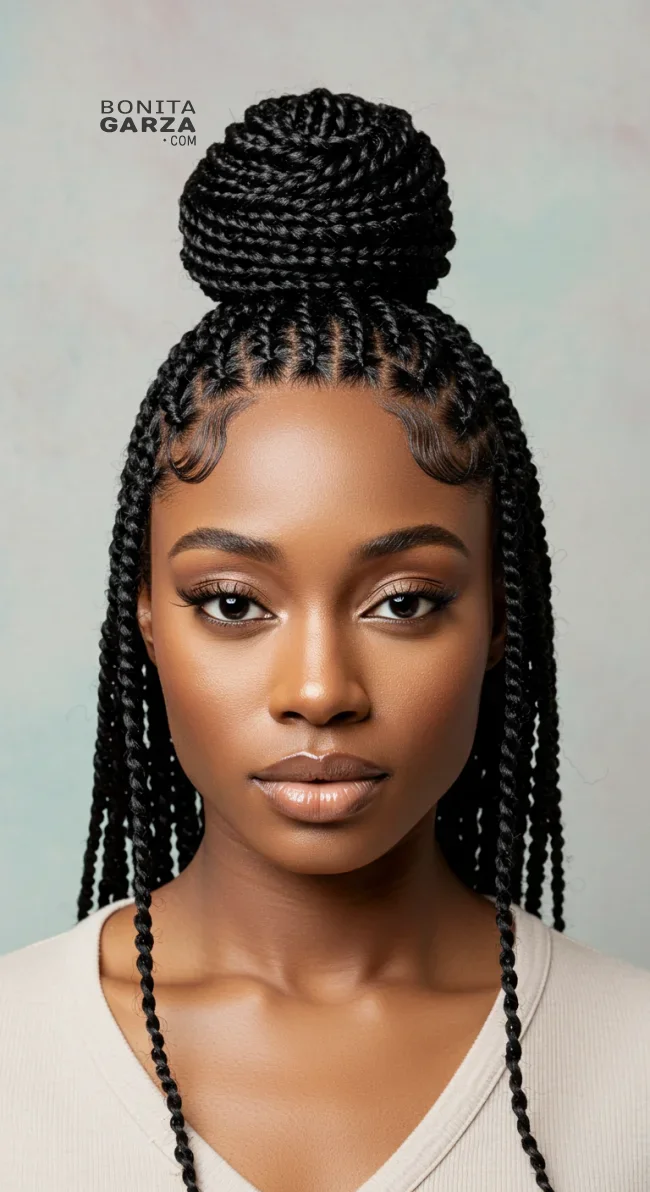 1. Flat Twist Updo | 10 Creative Twist Hairstyles For A Bold And Beautiful Look