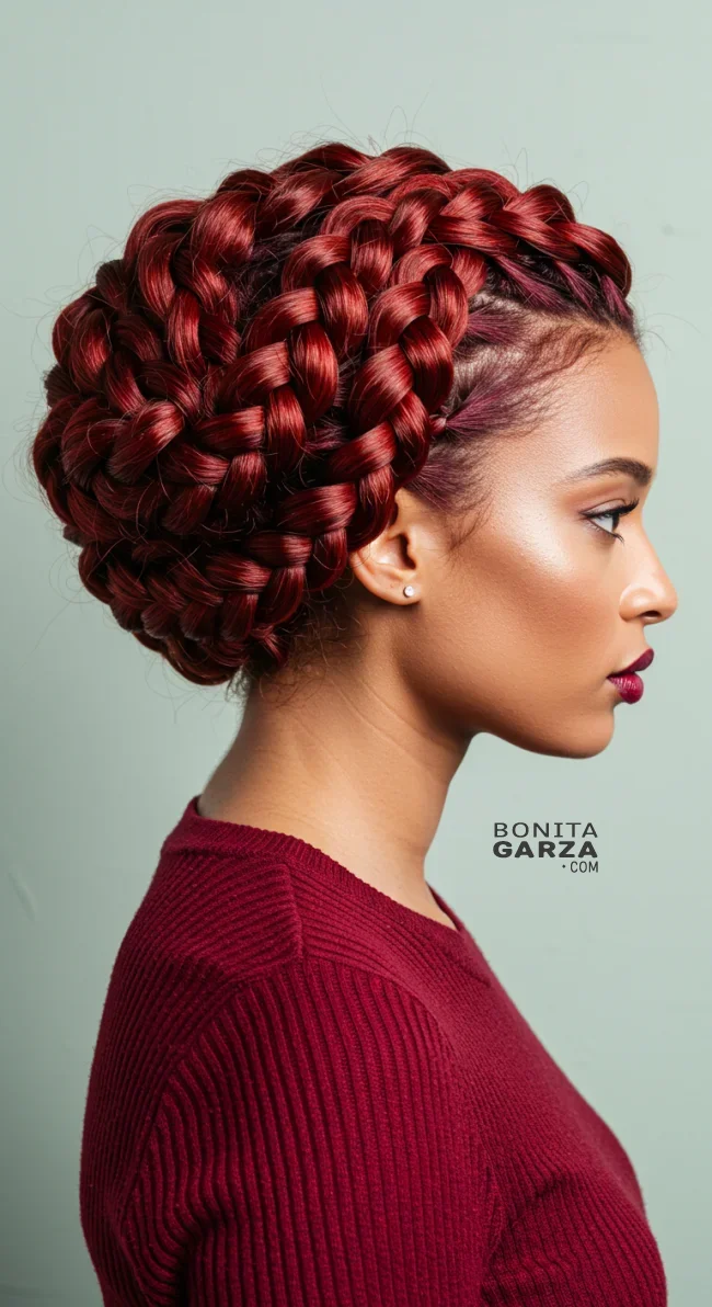5. Braided Red Updo | Radiant Red Locks: Embracing The Beauty Of Natural