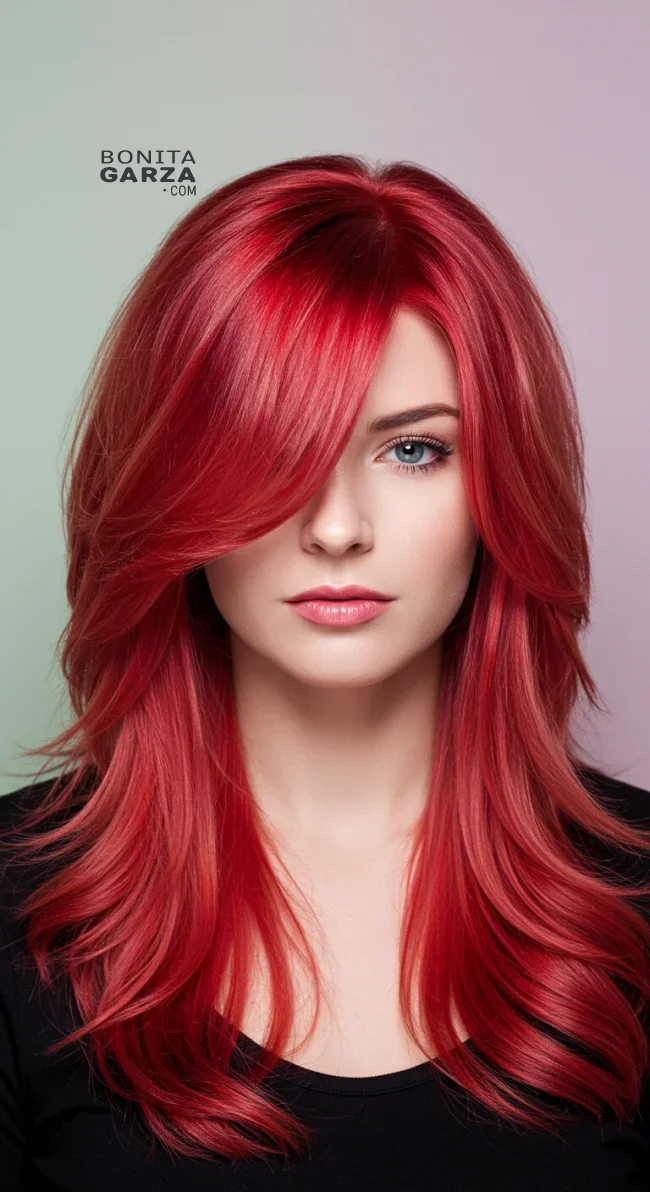 7. Red Layered Cut | Radiant Red Locks: Embracing The Beauty Of Natural