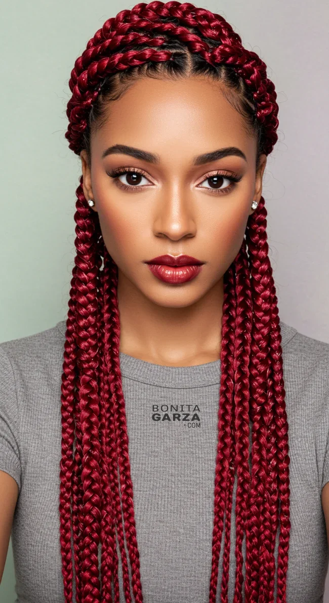 14. Intricate Red Braids | Radiant Red Locks: Embracing The Beauty Of Natural
