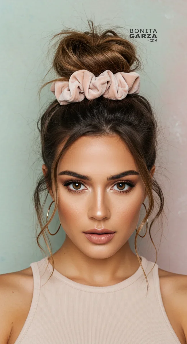 2. Messy Bun | Why Statement Scrunchies Are The Ultimate Hair Accessory For Every Occasion!