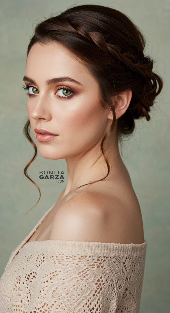 5. Half-Up, Half-Down with Twists | 7 Holiday Hairstyles That Are Easy