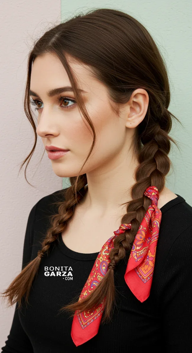 3. Braided Scarf Weave | Scarf Chic: Elevate Your Style With A Scarf In Your Hair