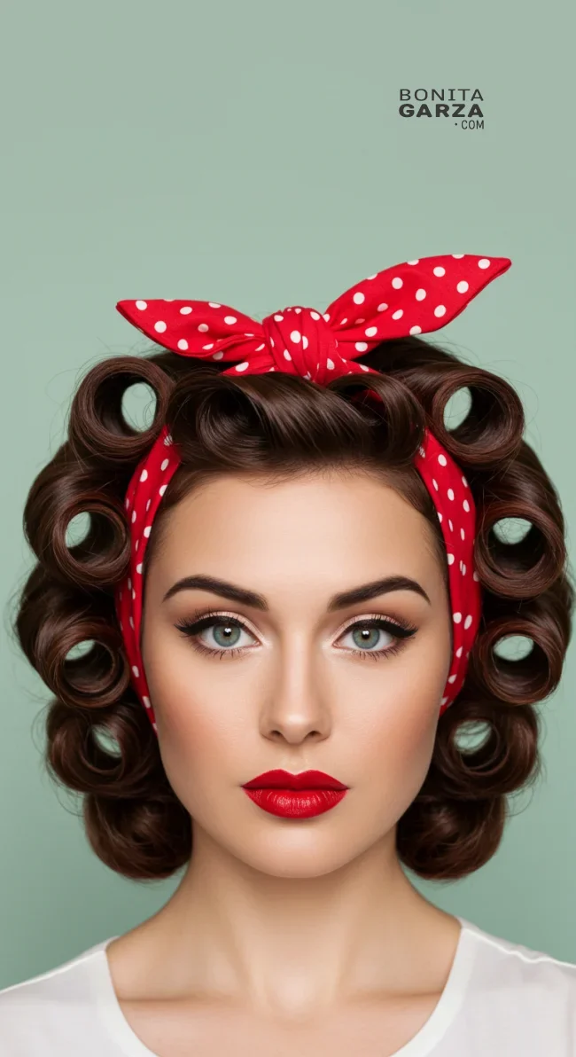 9. Vintage Rosie The Riveter Look | Scarf Chic: Elevate Your Style With A Scarf In Your Hair